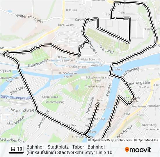 10 Bus Line Map
