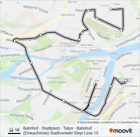 10 Bus Line Map