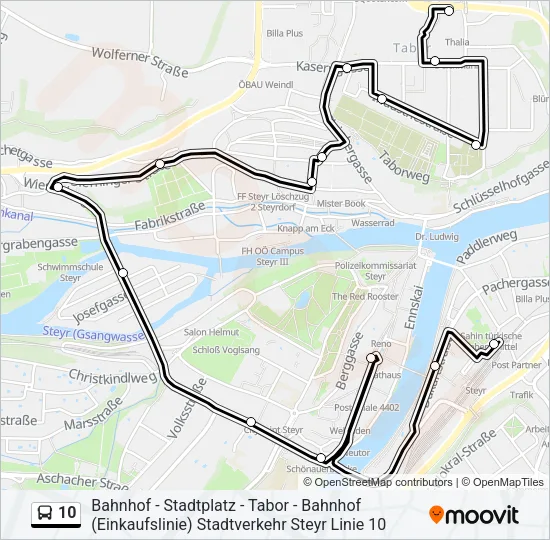 10 Bus Line Map
