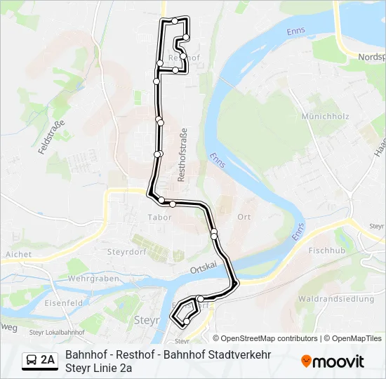 2A Bus Line Map
