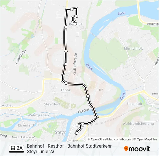 2A Bus Line Map