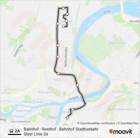 2A Bus Line Map