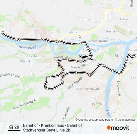 2B Bus Line Map