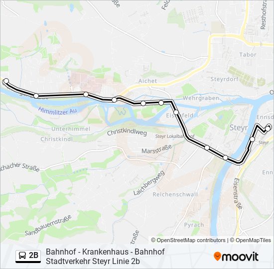 2b Route: Schedules, Stops & Maps - Bahnhof - Krankenhaus - Bahnhof ...