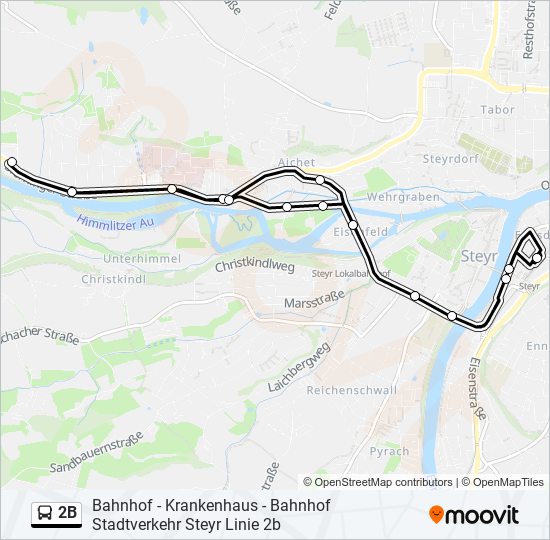 2B bus Line Map