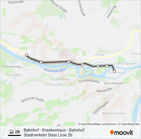 2B Bus Line Map