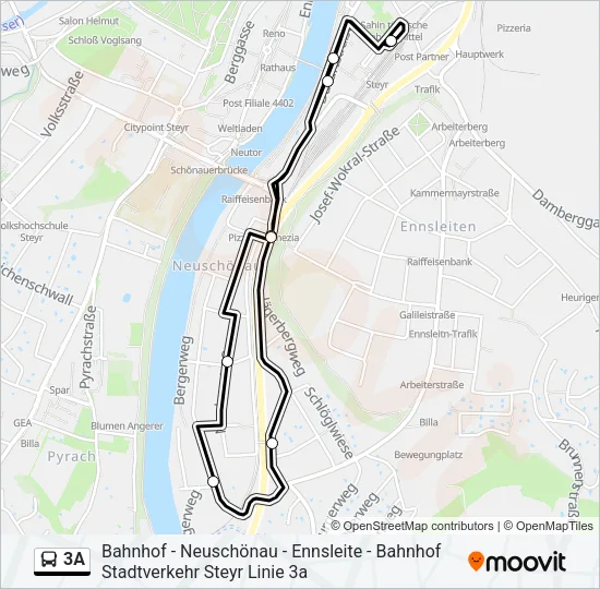3A Bus Line Map