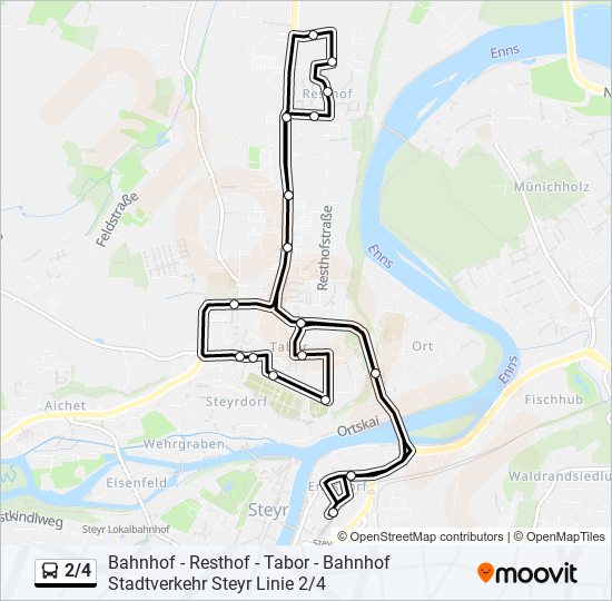 2/4 bus Line Map