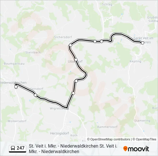 247 Bus Line Map