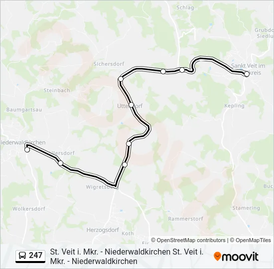 247 Bus Line Map