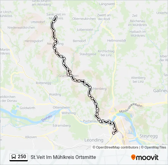 250 Bus Line Map