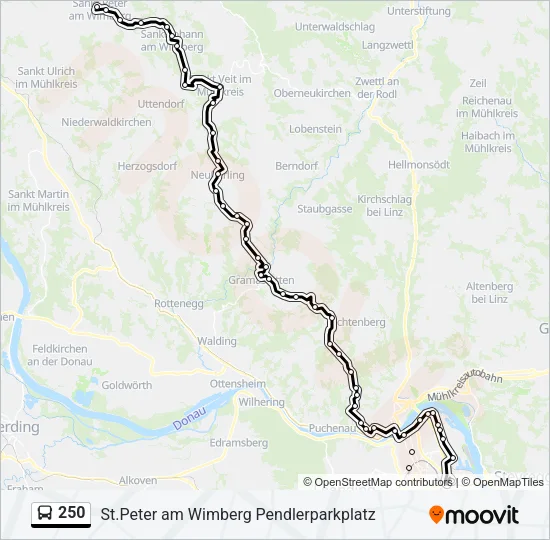 250 Bus Line Map