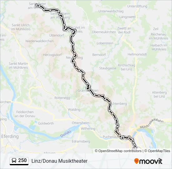 250 Bus Line Map