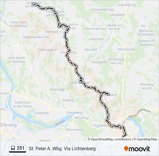 251 bus Line Map