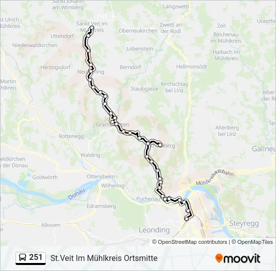 251 Bus Line Map