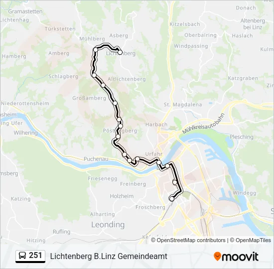 251 Bus Line Map