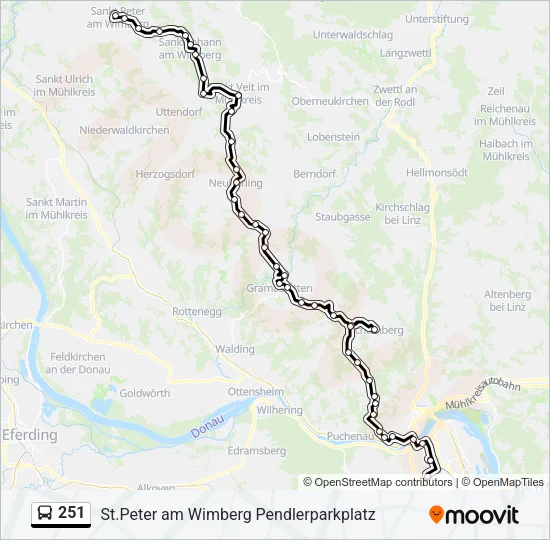 251 Bus Line Map
