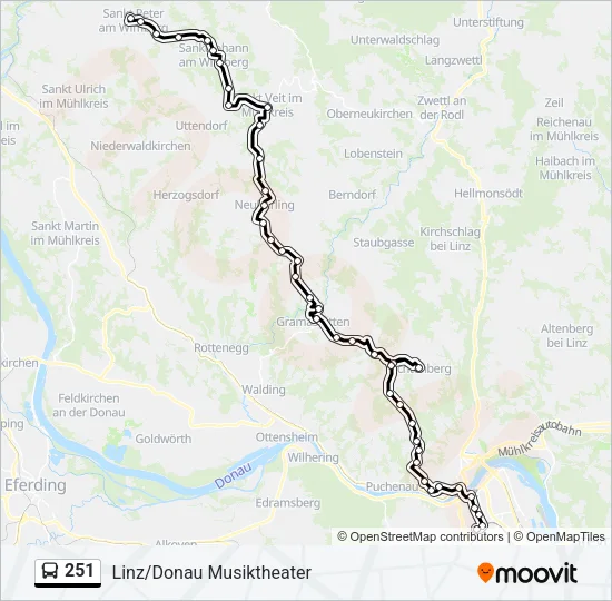 251 Bus Line Map