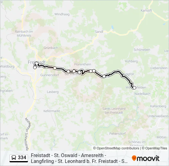 334 Bus Line Map