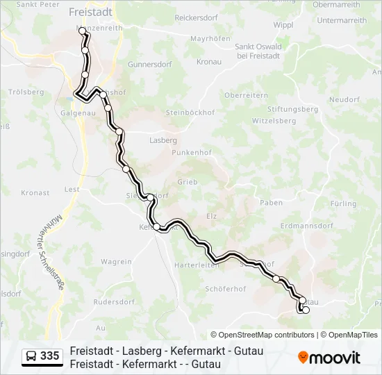 335 Bus Line Map