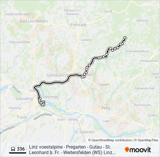 336 bus Line Map