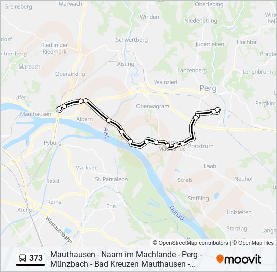 373 bus Line Map