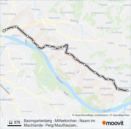 375 bus Line Map