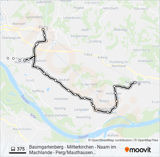 375 bus Line Map