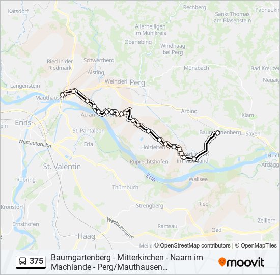 375 bus Line Map