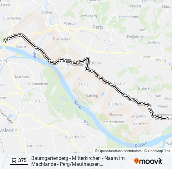 375 bus Line Map