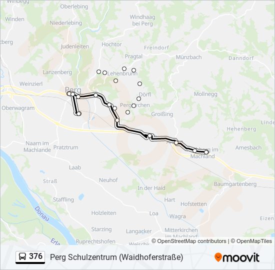 376 bus Line Map