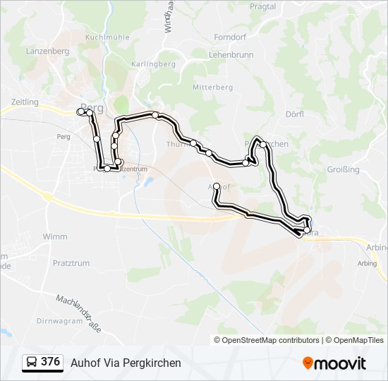 376 bus Line Map