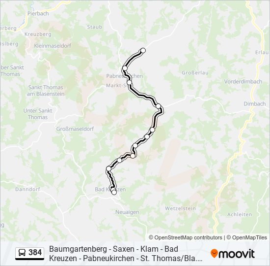 384 bus Line Map