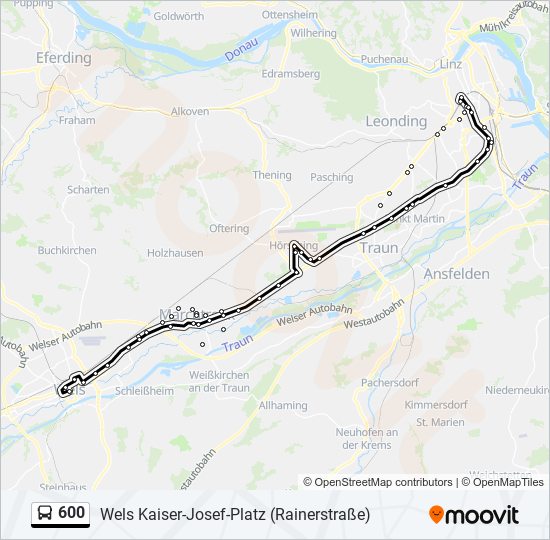 600 bus Line Map