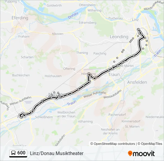 600 Bus Line Map
