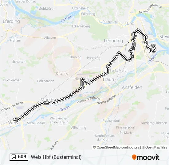609 Bus Line Map