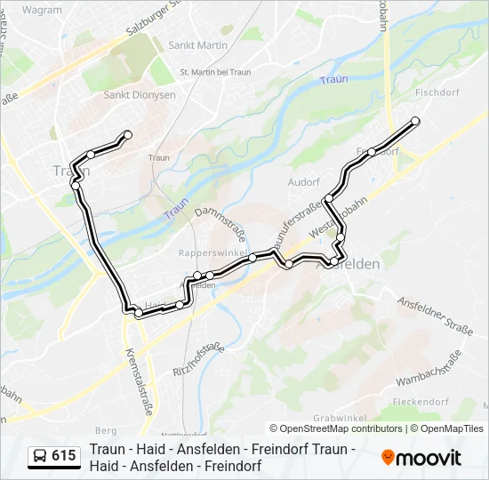 615 Bus Line Map