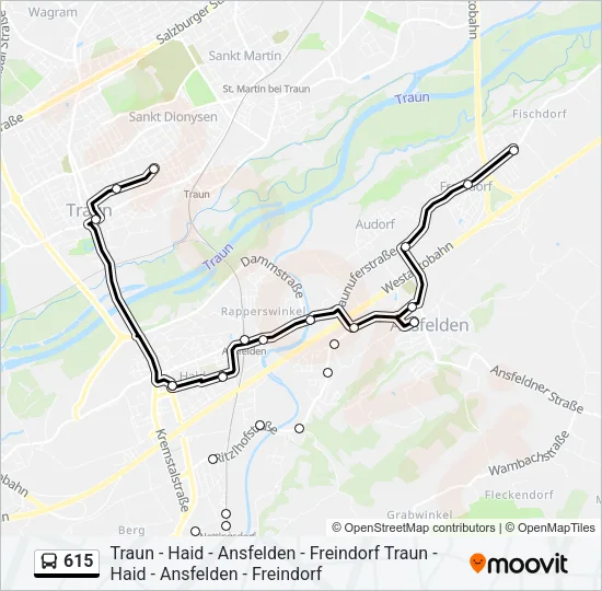 615 Bus Line Map