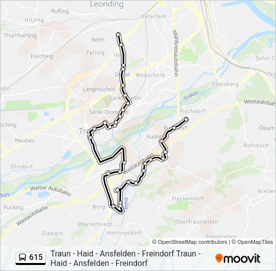 615 Bus Line Map