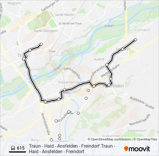 615 bus Line Map