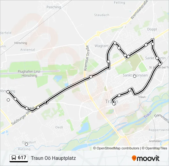 617 Bus Line Map