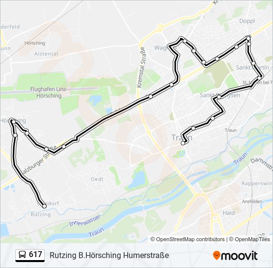 617 bus Line Map