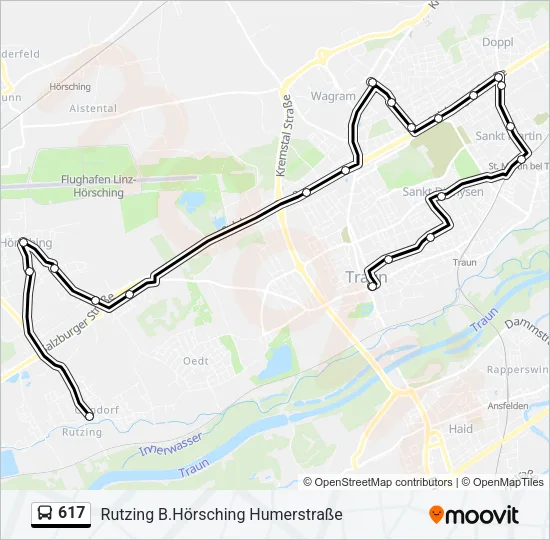 617 Bus Line Map