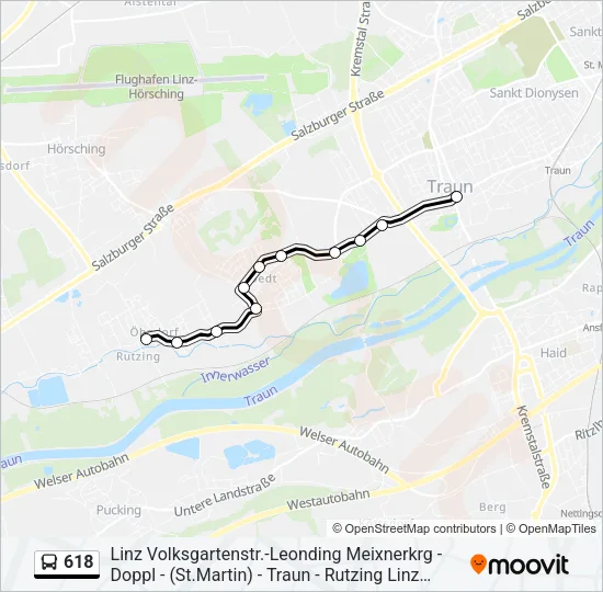 618 Bus Line Map