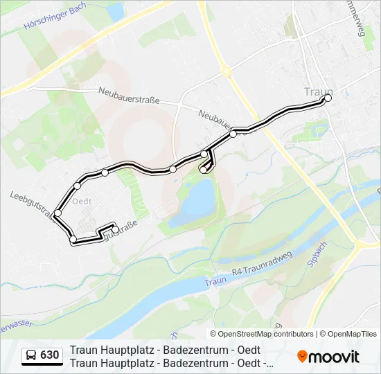 630 Bus Line Map