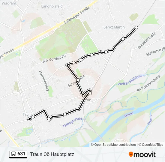 631 Bus Line Map