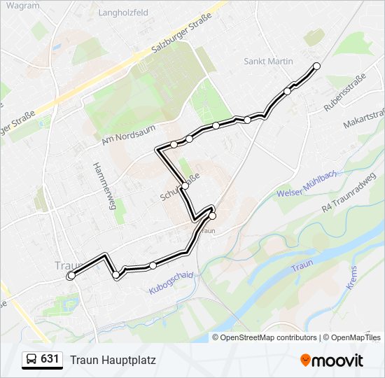 631 bus Line Map