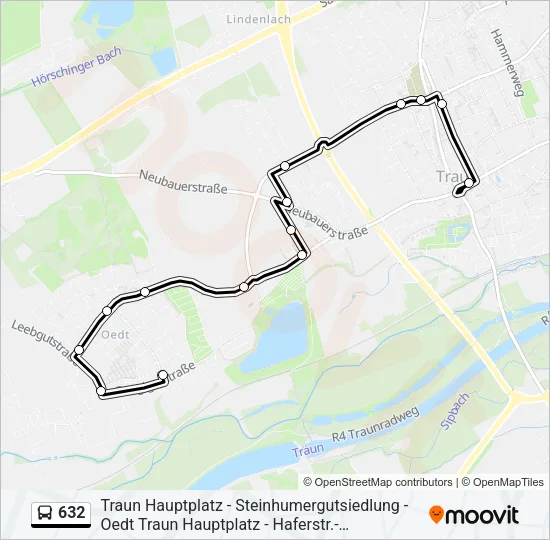 632 Bus Line Map
