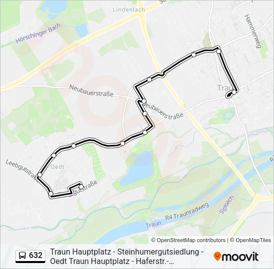 632 Bus Line Map