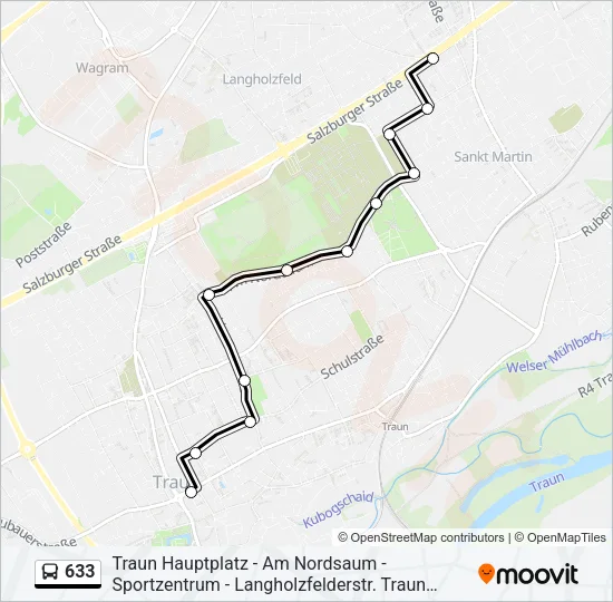 633 Bus Line Map
